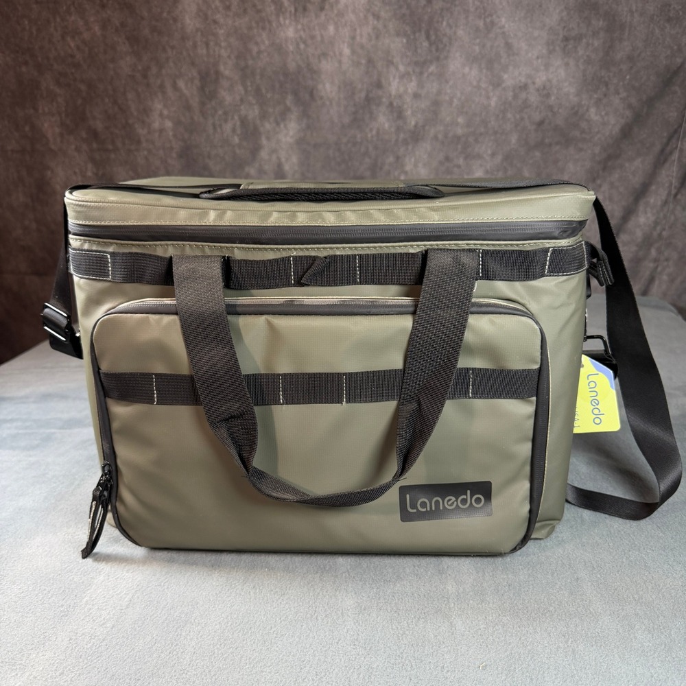Lanedo Soft Sided Insulated Cooler Bag Olive Green Waterproof Shoulder Strap